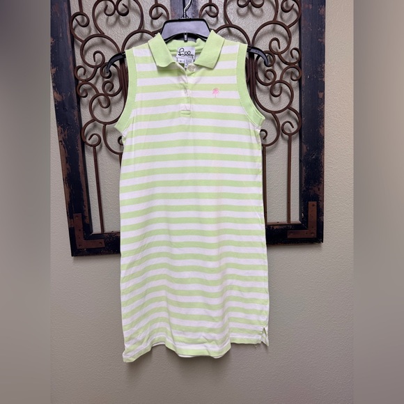 Lilly Pulitzer Dresses & Skirts - Lilly Pulitzer Sleeveless Polo Dress in Lime Green & White